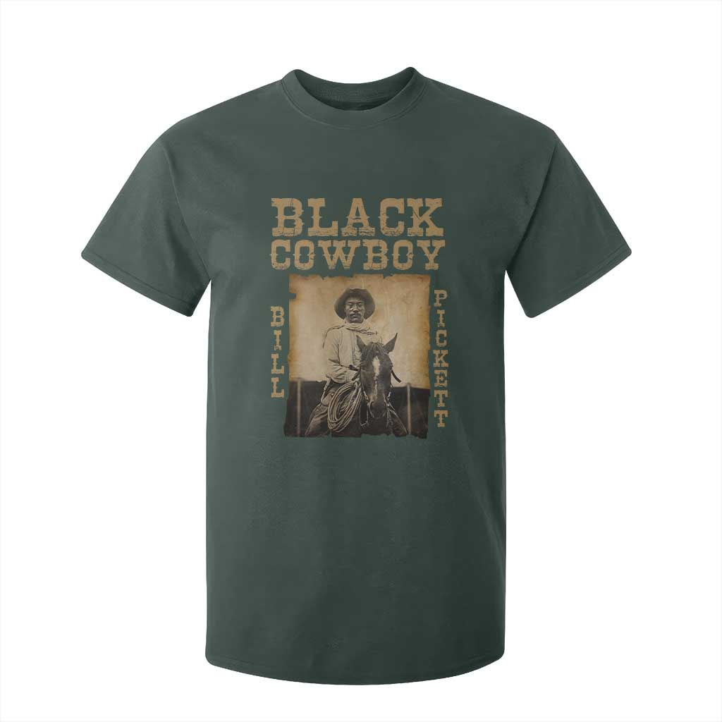 Bill Pickett T Shirt For Kid Black Cowboy Western Legend Vintage