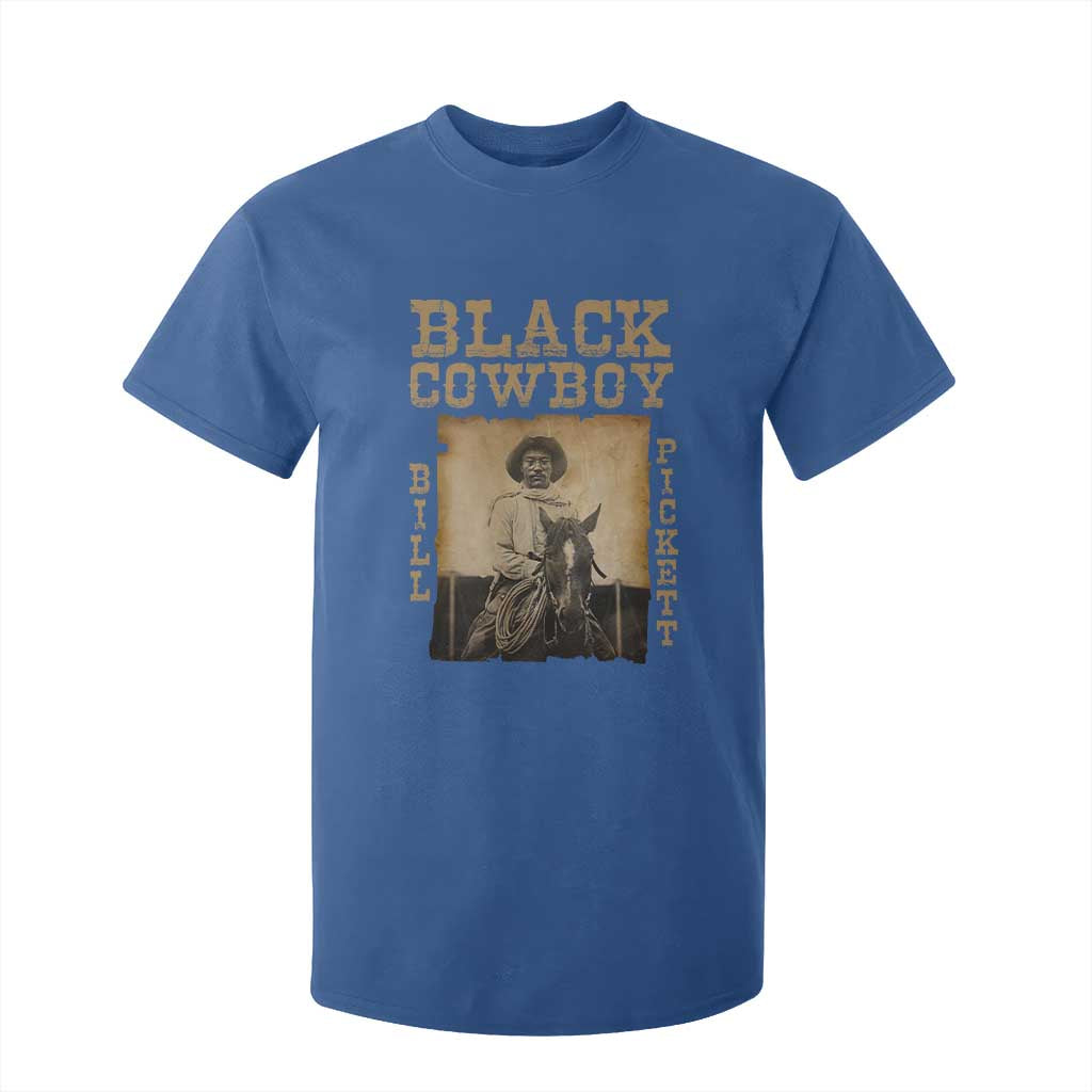 Bill Pickett T Shirt For Kid Black Cowboy Western Legend Vintage