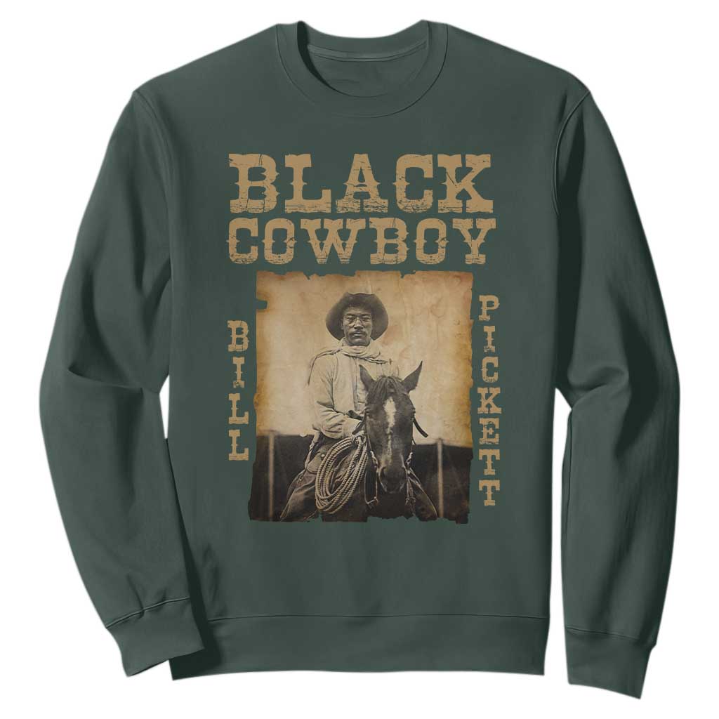 Bill Pickett Sweatshirt Black Cowboy Western Legend Vintage