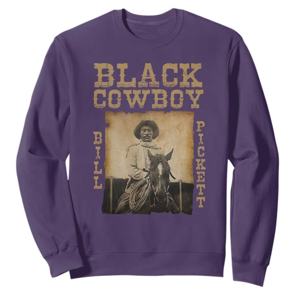 Bill Pickett Sweatshirt Black Cowboy Western Legend Vintage