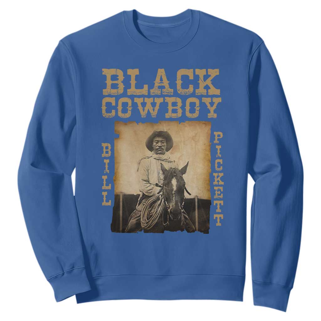Bill Pickett Sweatshirt Black Cowboy Western Legend Vintage