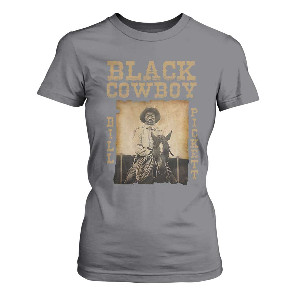 Bill Pickett T Shirt For Women Black Cowboy Western Legend Vintage