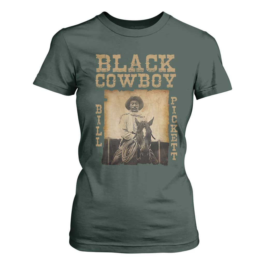Bill Pickett T Shirt For Women Black Cowboy Western Legend Vintage