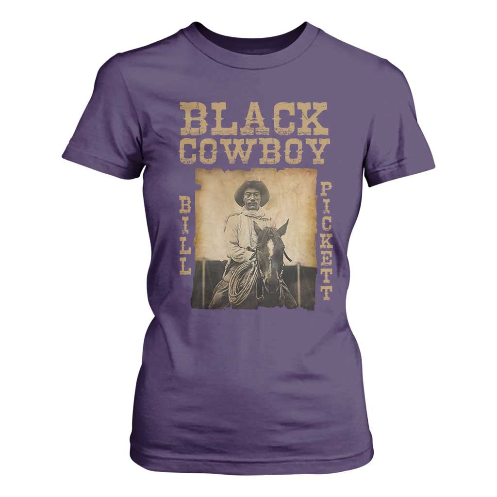 Bill Pickett T Shirt For Women Black Cowboy Western Legend Vintage
