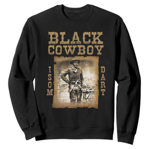 Isom Dart Sweatshirt Black Cowboy Western Legend Vintage