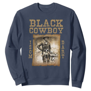 Isom Dart Sweatshirt Black Cowboy Western Legend Vintage