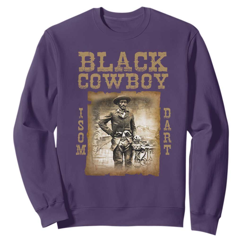 Isom Dart Sweatshirt Black Cowboy Western Legend Vintage