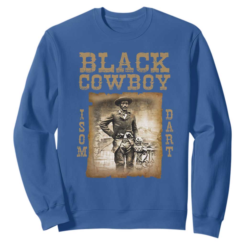 Isom Dart Sweatshirt Black Cowboy Western Legend Vintage