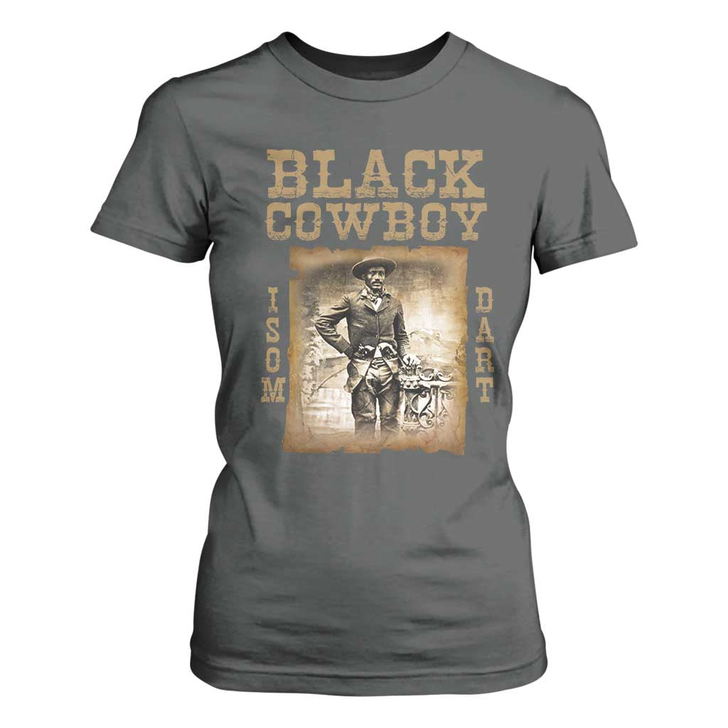 Isom Dart T Shirt For Women Black Cowboy Western Legend Vintage