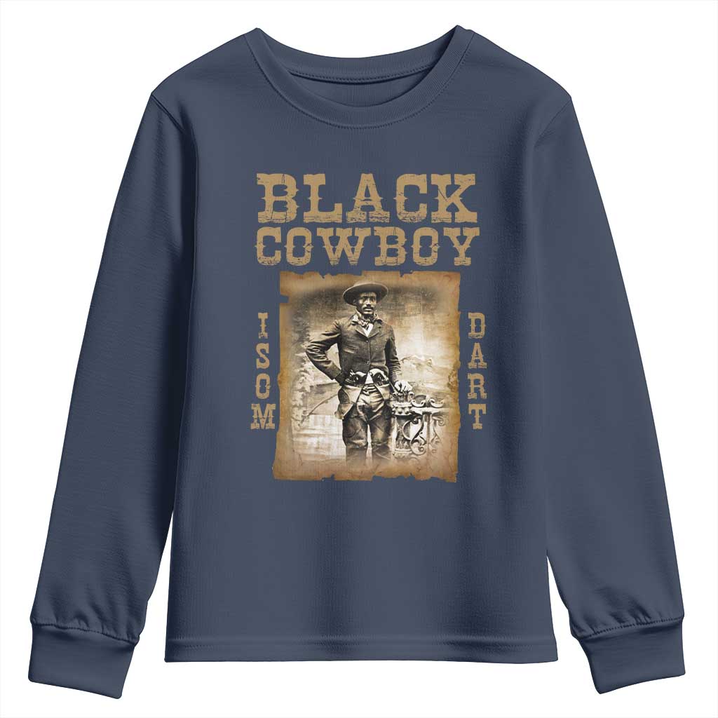 Isom Dart Youth Sweatshirt Black Cowboy Western Legend Vintage