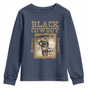 Isom Dart Youth Sweatshirt Black Cowboy Western Legend Vintage