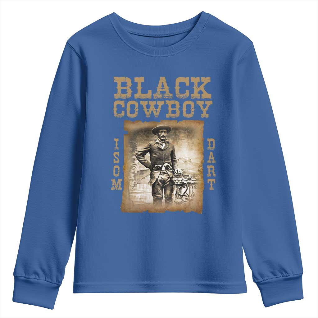 Isom Dart Youth Sweatshirt Black Cowboy Western Legend Vintage