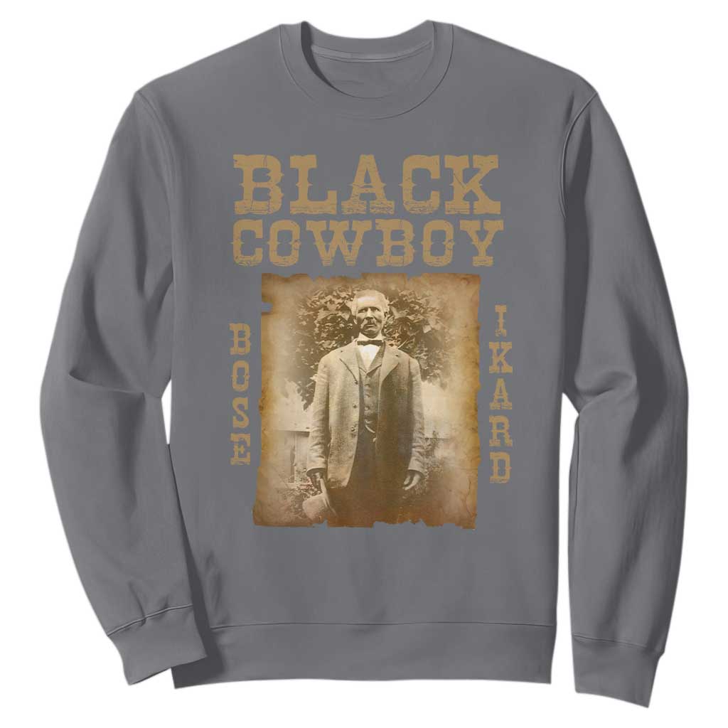 Bose Ikard Sweatshirt Black Cowboy Western Legend Vintage
