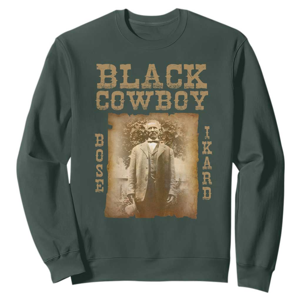 Bose Ikard Sweatshirt Black Cowboy Western Legend Vintage