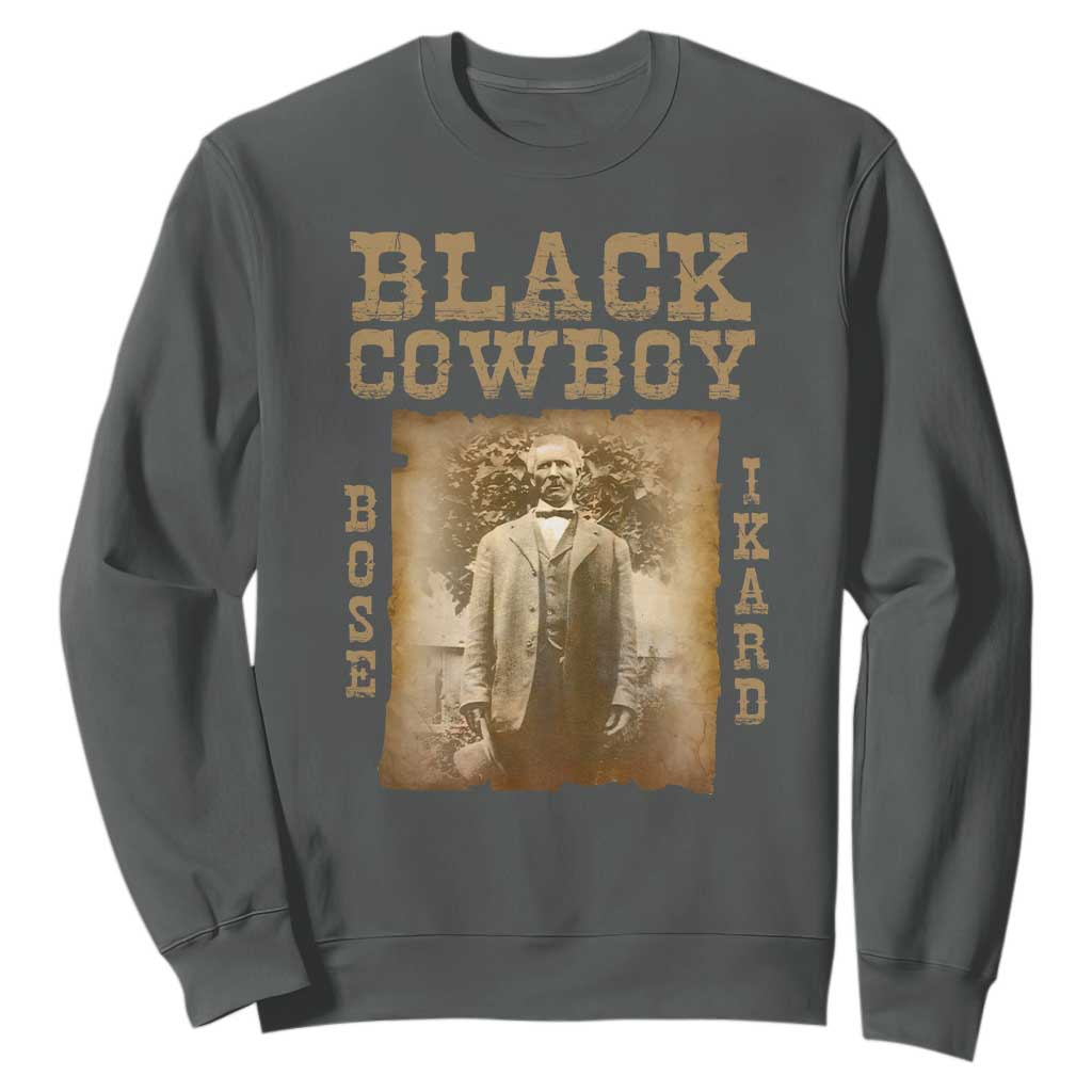 Bose Ikard Sweatshirt Black Cowboy Western Legend Vintage