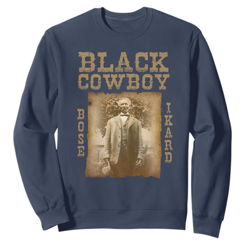 Bose Ikard Sweatshirt Black Cowboy Western Legend Vintage