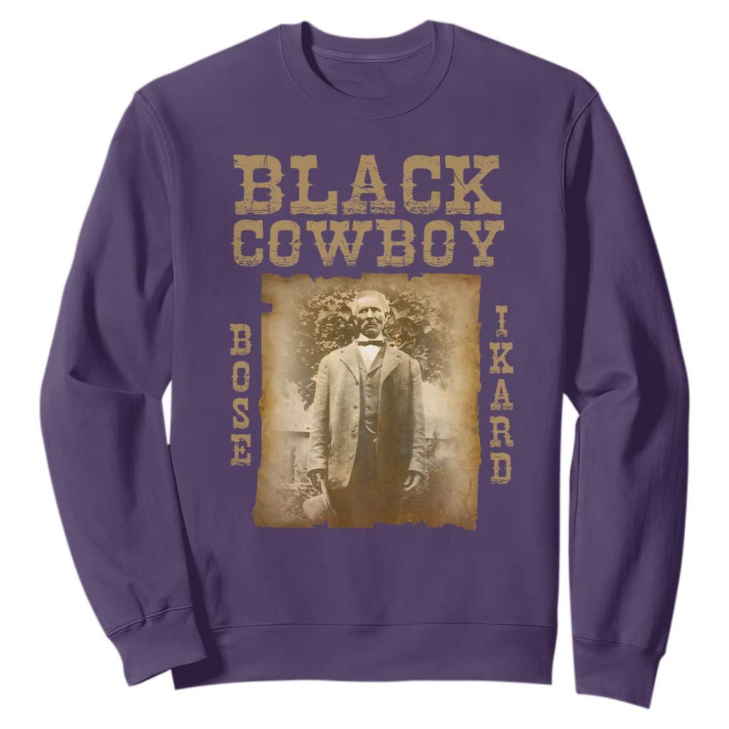 Bose Ikard Sweatshirt Black Cowboy Western Legend Vintage