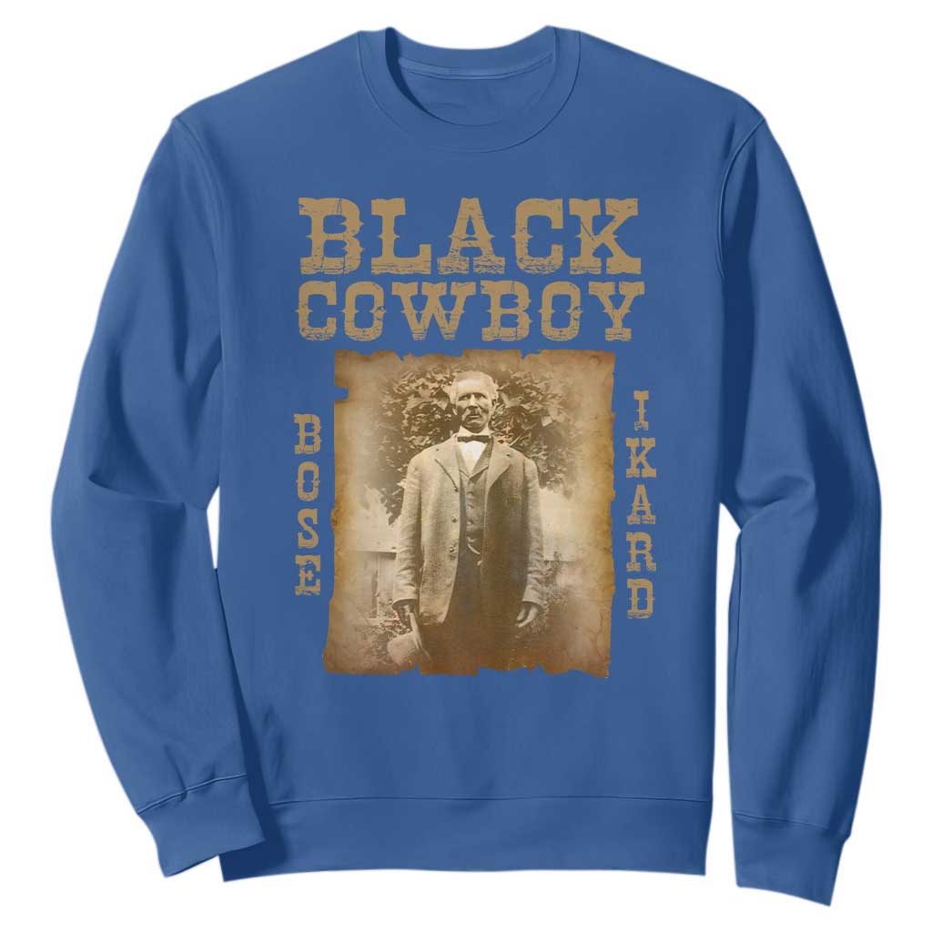 Bose Ikard Sweatshirt Black Cowboy Western Legend Vintage