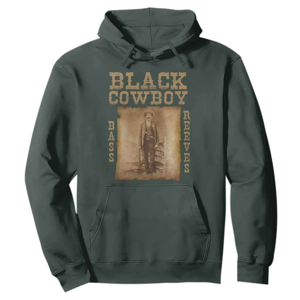 Bass Reeves Hoodie Black Cowboy Western Legend Vintage