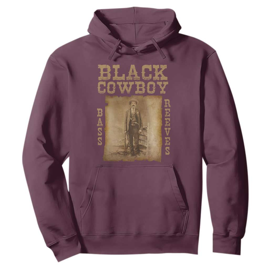 Bass Reeves Hoodie Black Cowboy Western Legend Vintage