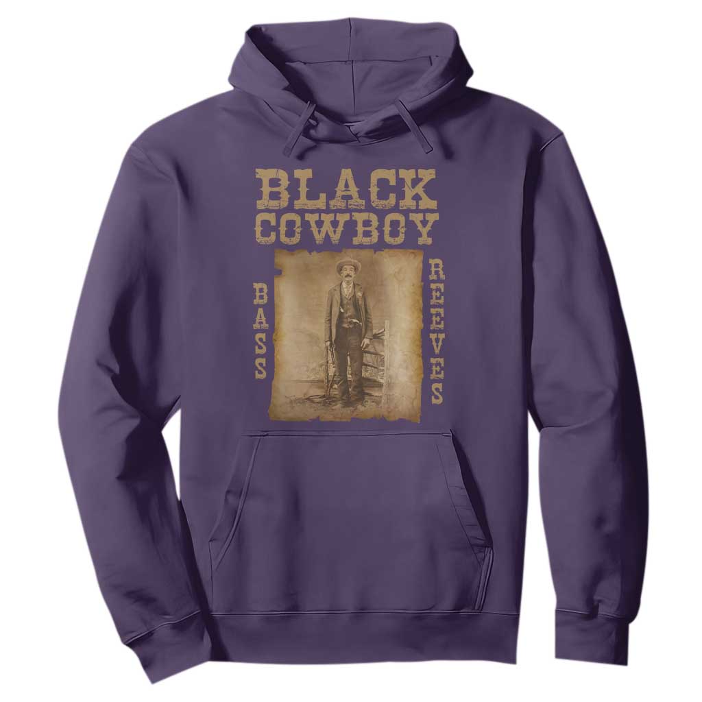 Bass Reeves Hoodie Black Cowboy Western Legend Vintage