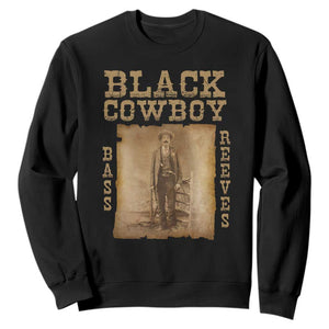 Bass Reeves Sweatshirt Black Cowboy Western Legend Vintage