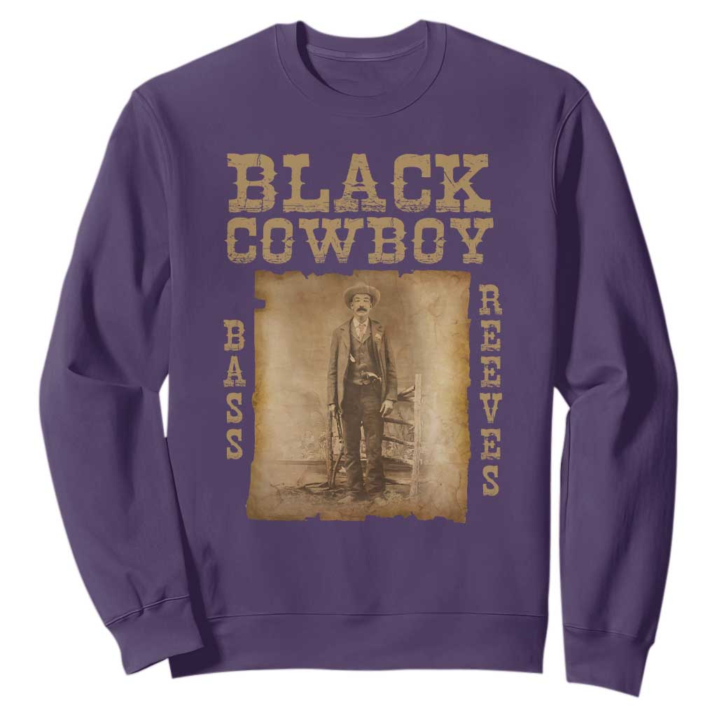 Bass Reeves Sweatshirt Black Cowboy Western Legend Vintage