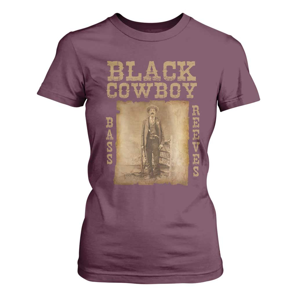 Bass Reeves T Shirt For Women Black Cowboy Western Legend Vintage