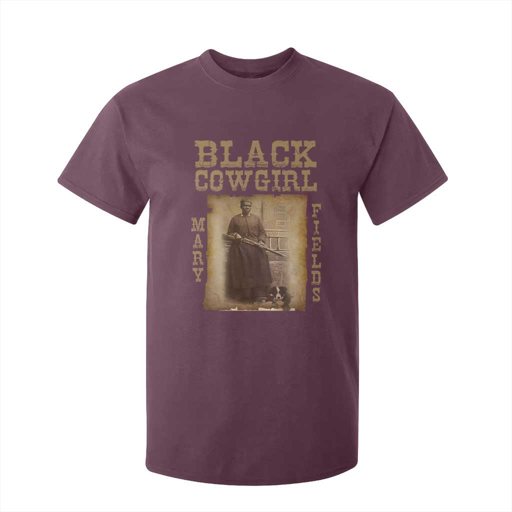 Mary Fields T Shirt For Kid Black Cowgirl Pioneer Western Legend Vintage