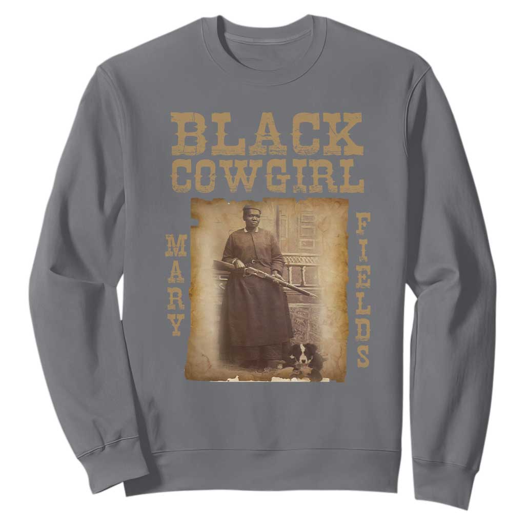 Mary Fields Sweatshirt Black Cowgirl Pioneer Western Legend Vintage