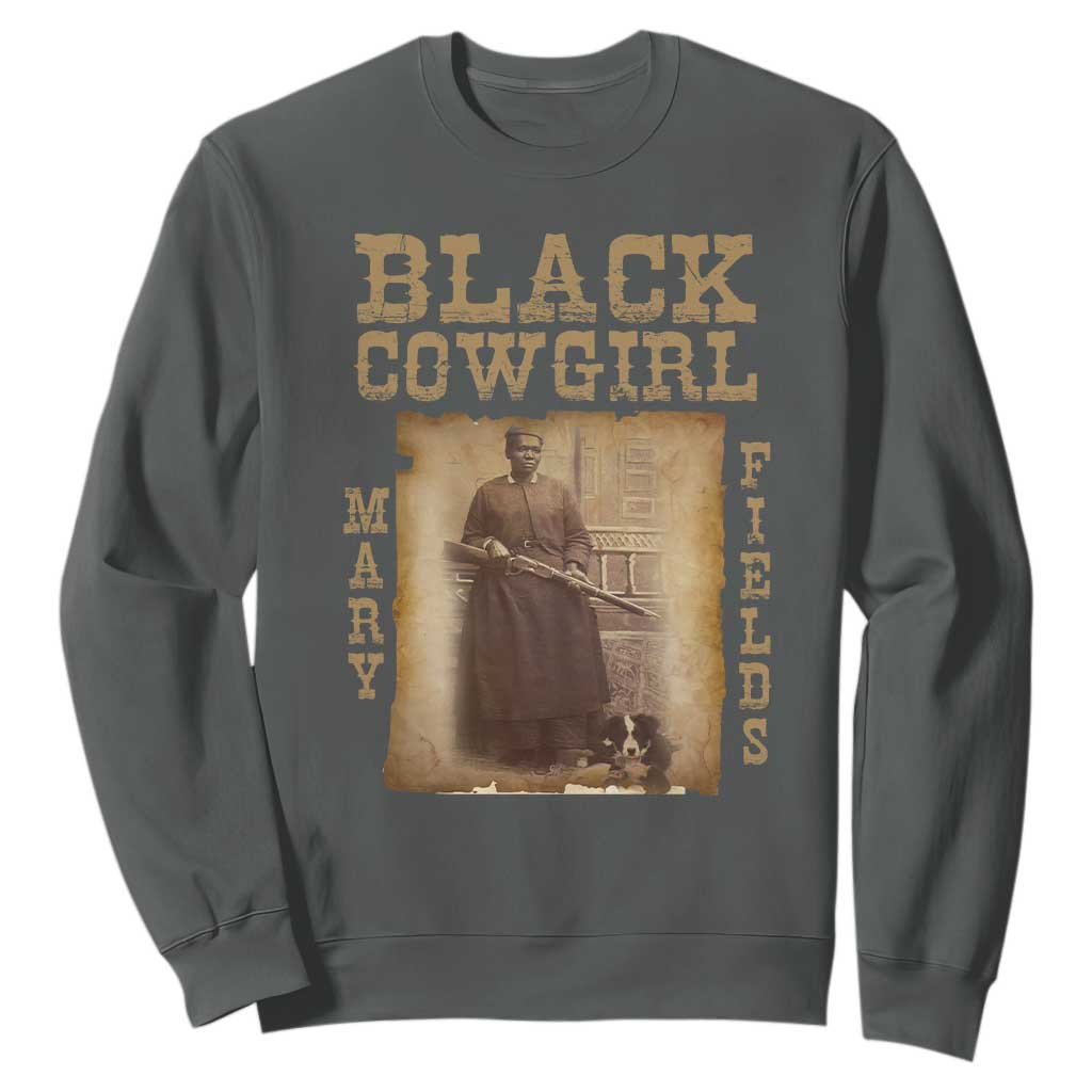 Mary Fields Sweatshirt Black Cowgirl Pioneer Western Legend Vintage