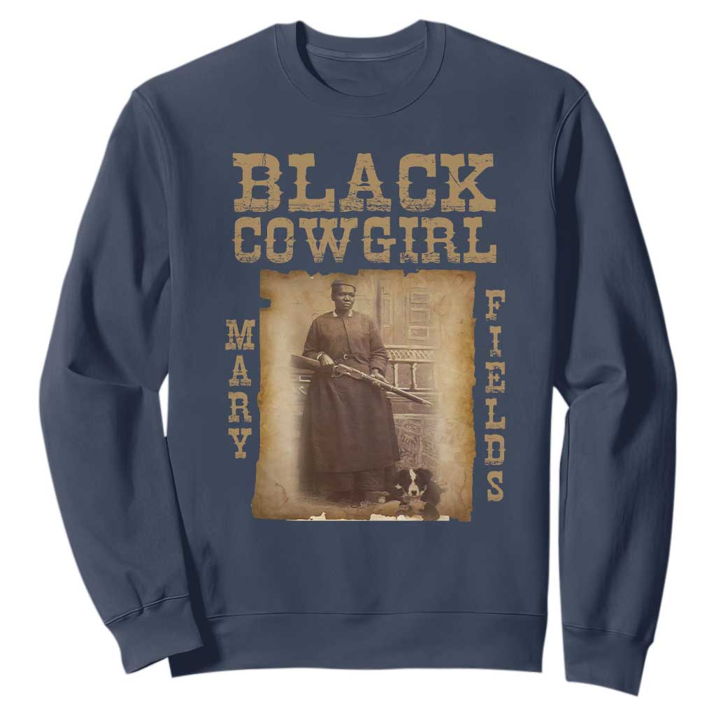 Mary Fields Sweatshirt Black Cowgirl Pioneer Western Legend Vintage