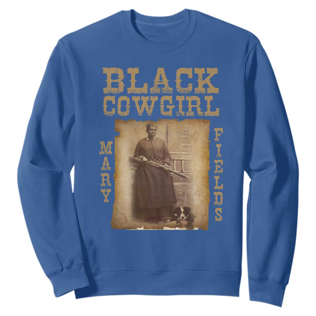 Mary Fields Sweatshirt Black Cowgirl Pioneer Western Legend Vintage