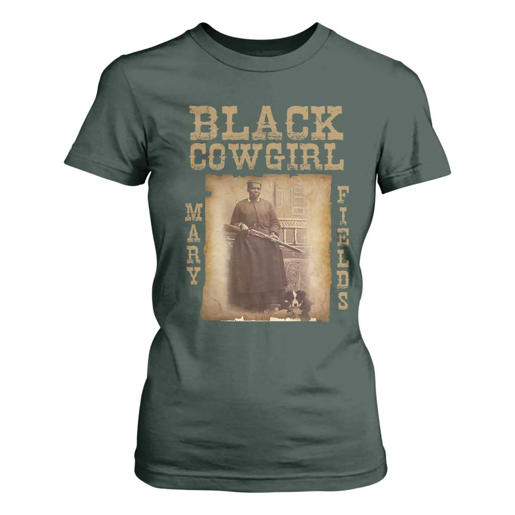 Mary Fields T Shirt For Women Black Cowgirl Pioneer Western Legend Vintage