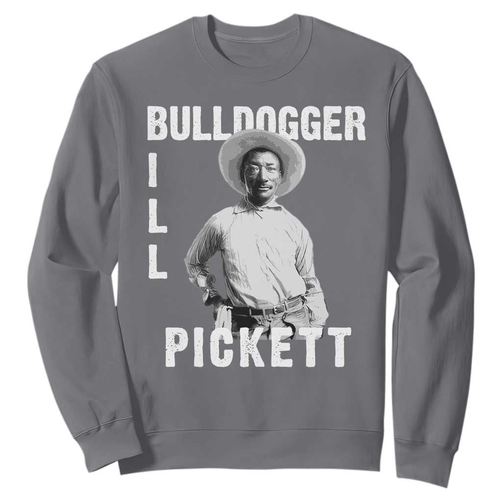 Bill Pickett Sweatshirt Bulldogger Black Cowboy Western Legend Vintage