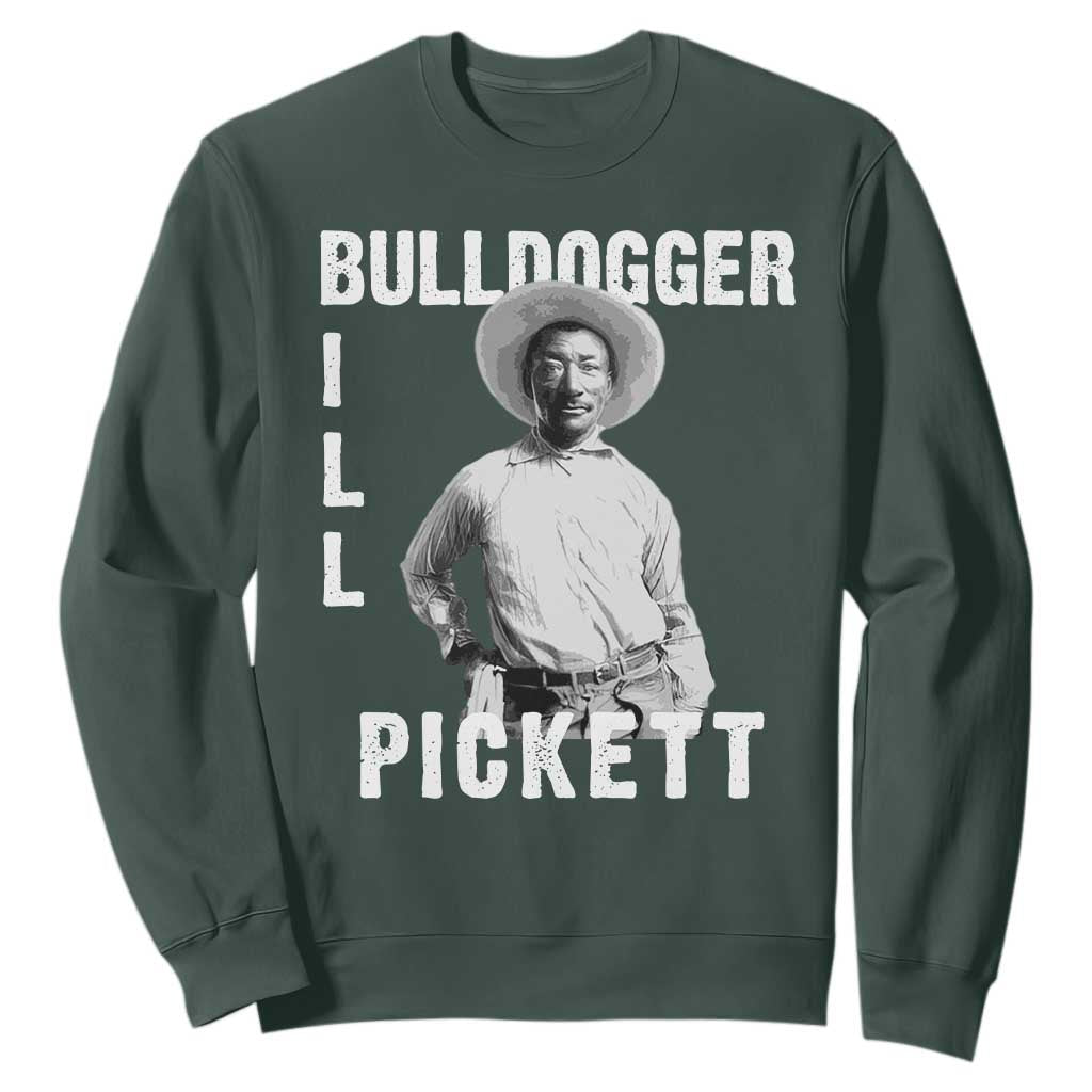 Bill Pickett Sweatshirt Bulldogger Black Cowboy Western Legend Vintage