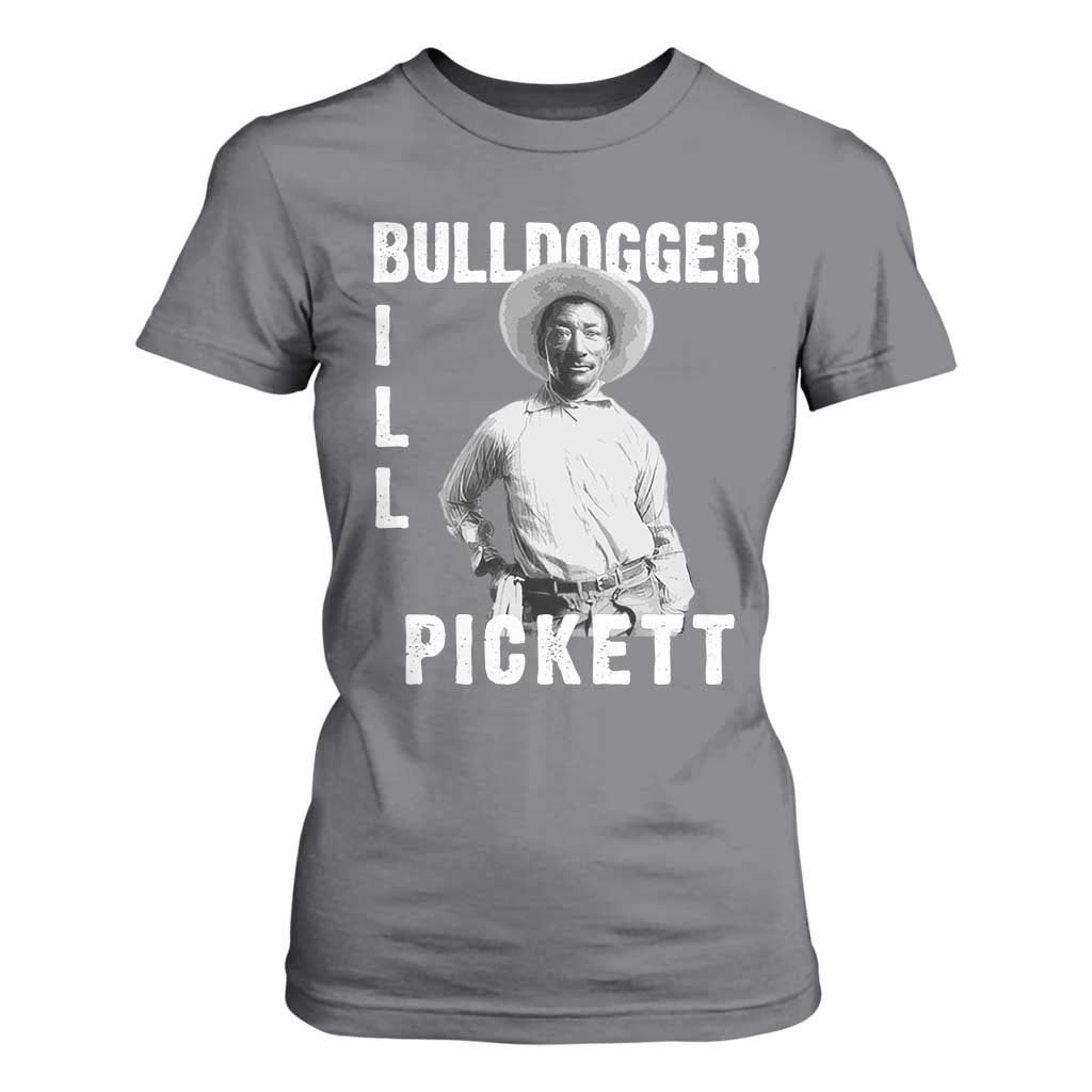 Bill Pickett T Shirt For Women Bulldogger Black Cowboy Western Legend Vintage