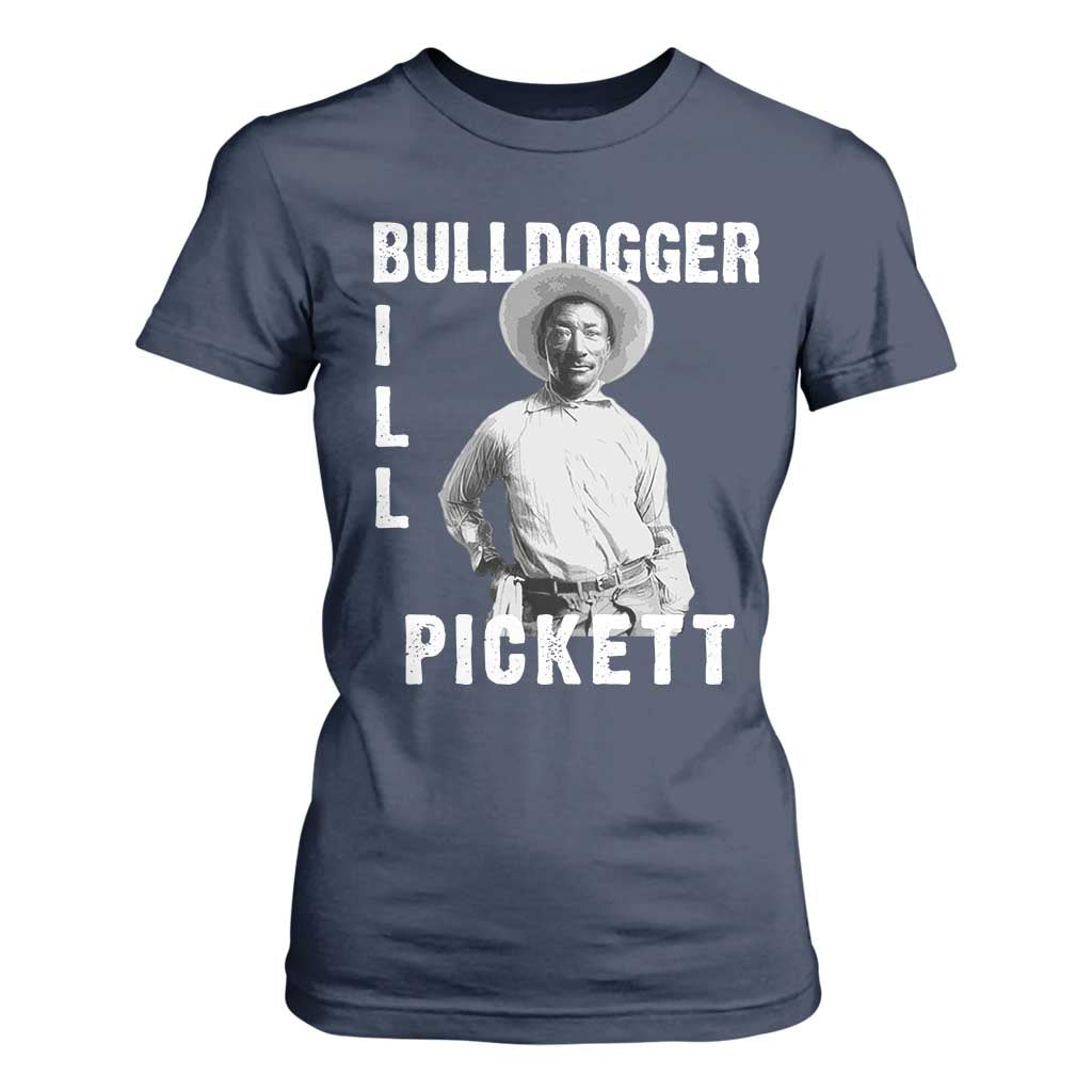 Bill Pickett T Shirt For Women Bulldogger Black Cowboy Western Legend Vintage