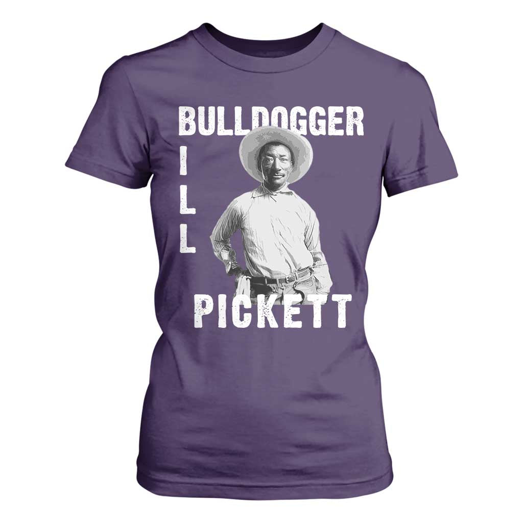 Bill Pickett T Shirt For Women Bulldogger Black Cowboy Western Legend Vintage