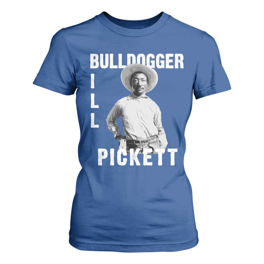 Bill Pickett T Shirt For Women Bulldogger Black Cowboy Western Legend Vintage