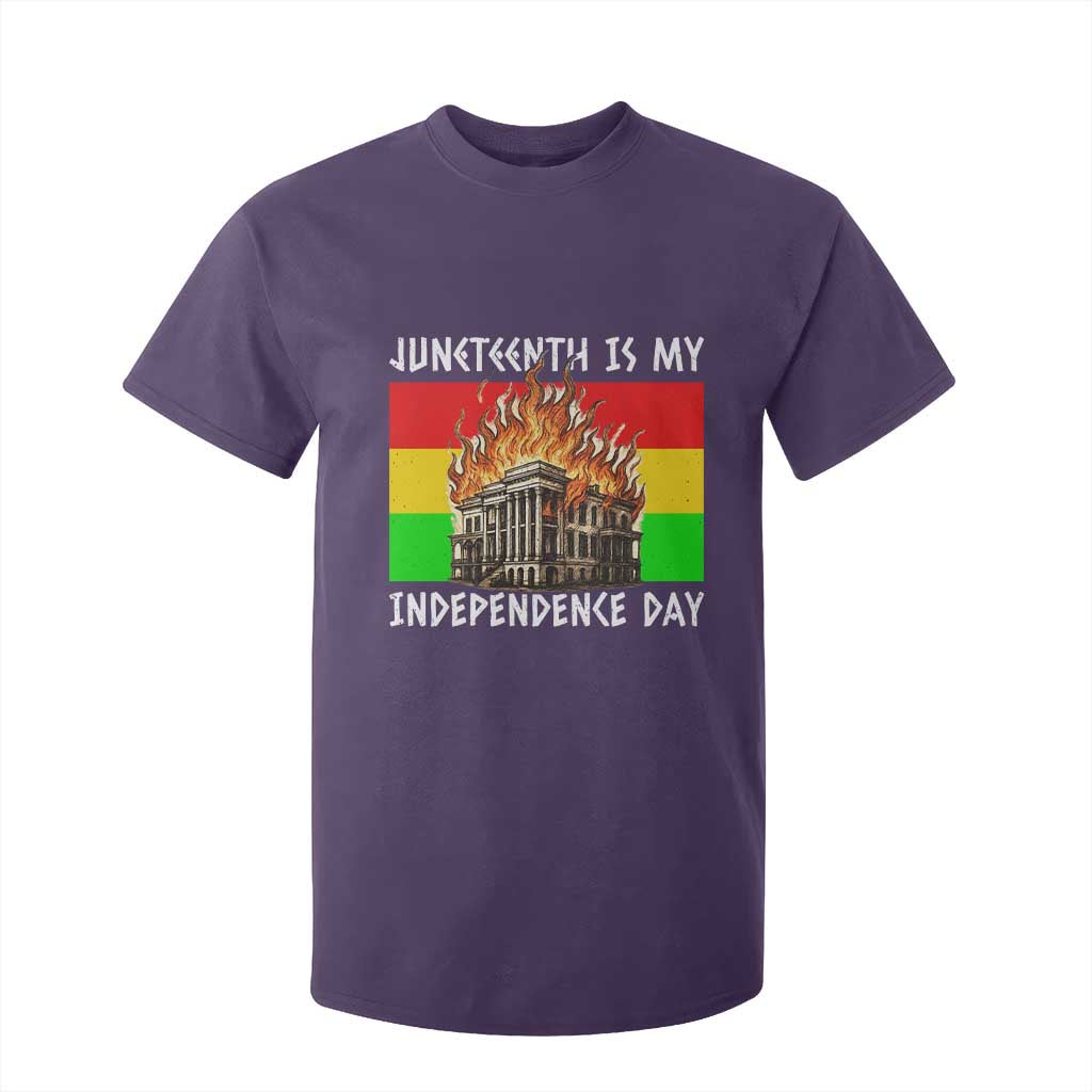Juneteenth Is My Independence Day T Shirt For Kid Bold Afro Liberation Pan-African Flag - African Pride
