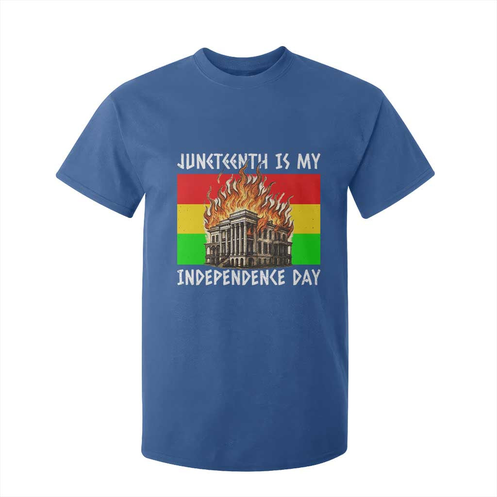 Juneteenth Is My Independence Day T Shirt For Kid Bold Afro Liberation Pan-African Flag - African Pride