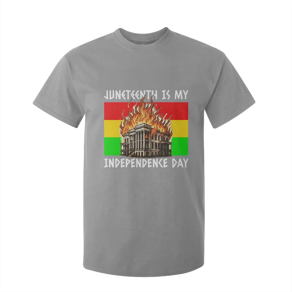 Juneteenth Is My Independence Day T Shirt For Kid Bold Afro Liberation Pan-African Flag - African Pride