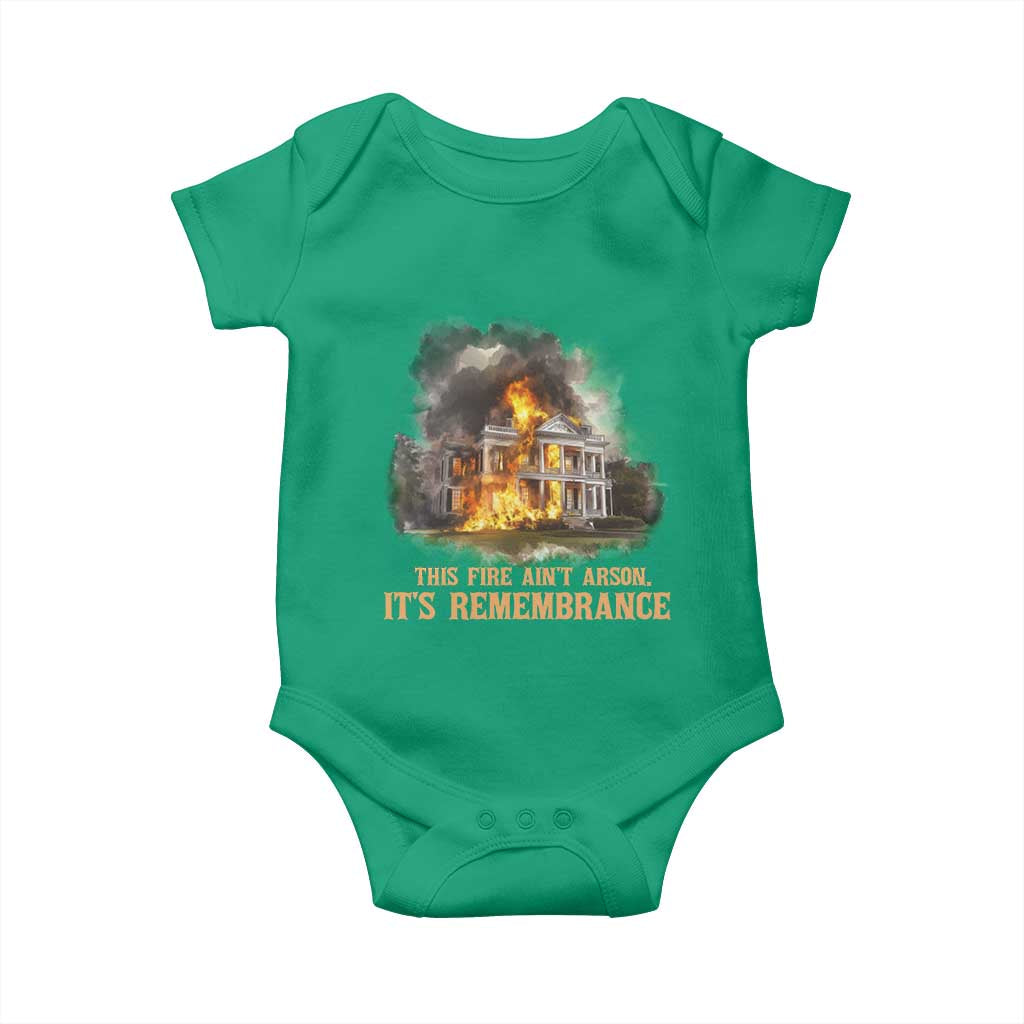 Juneteenth Ancestral Justice Baby Onesie This Fire Aint Arson It is Remembrance Black History - African Pride