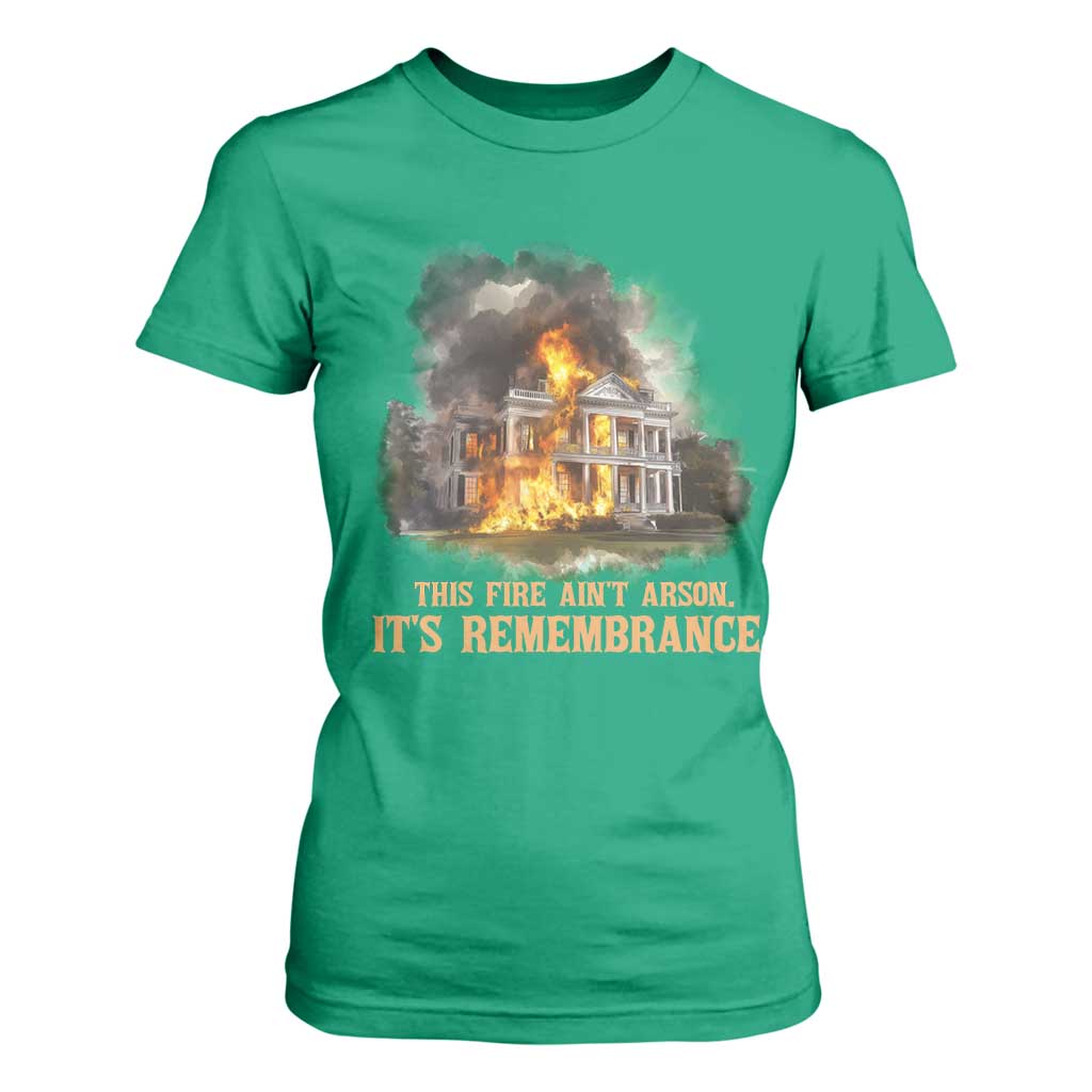 Juneteenth Ancestral Justice T Shirt For Women This Fire Aint Arson It is Remembrance Black History - African Pride
