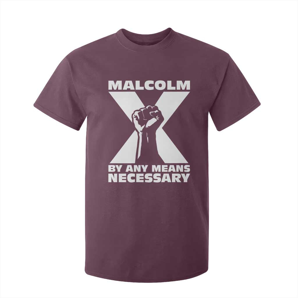 Malcolm X Power Fist T Shirt For Kid Civil Rights Leader Pride Bold Statement - African Pride