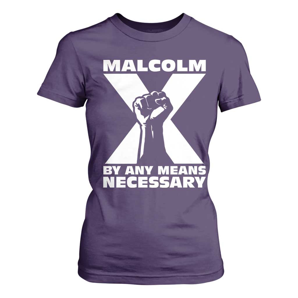 Malcolm X Power Fist T Shirt For Women Civil Rights Leader Pride Bold Statement - African Pride
