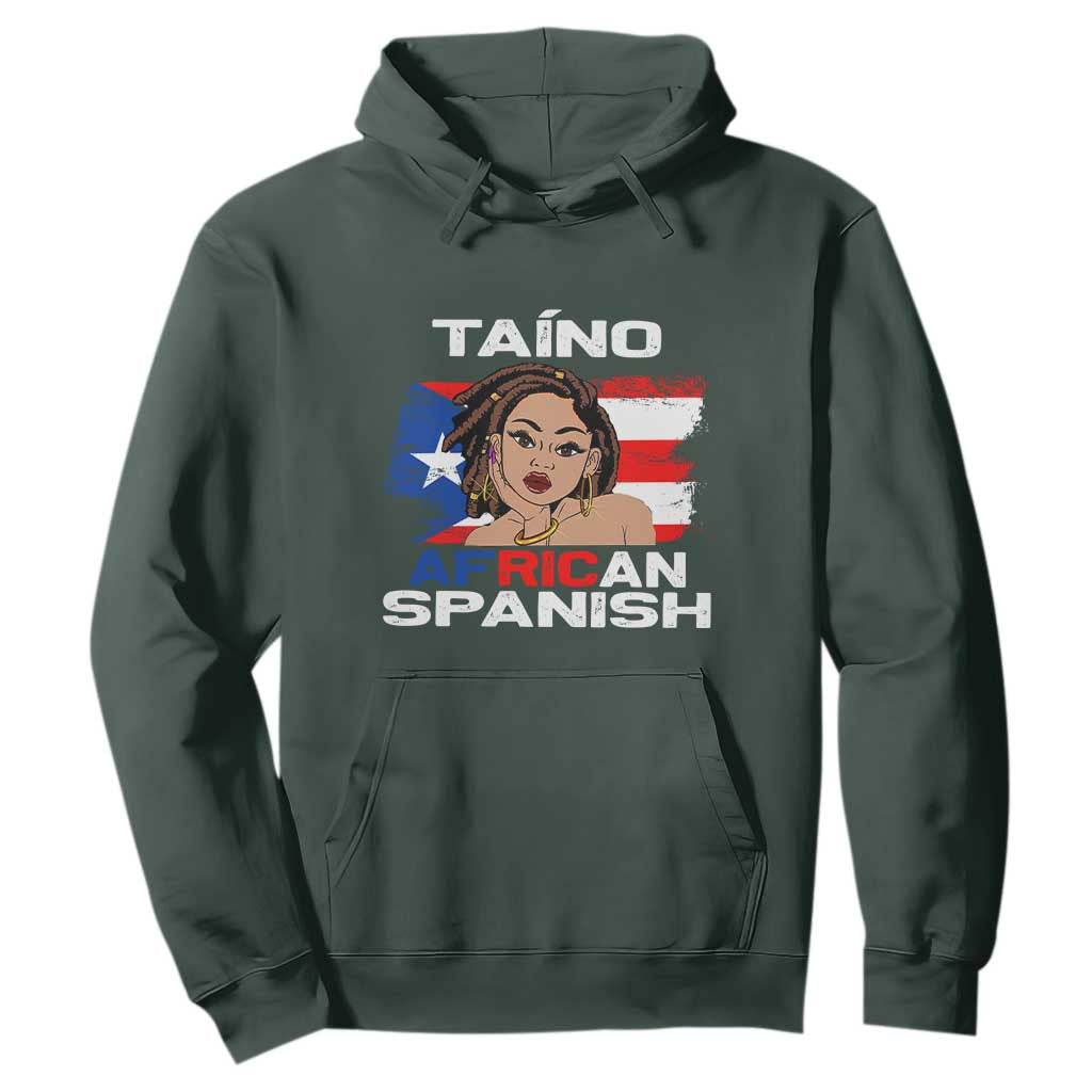 Afro Puerto Rico Hispanic Heritage Hoodie Taino African Spanish Roots
