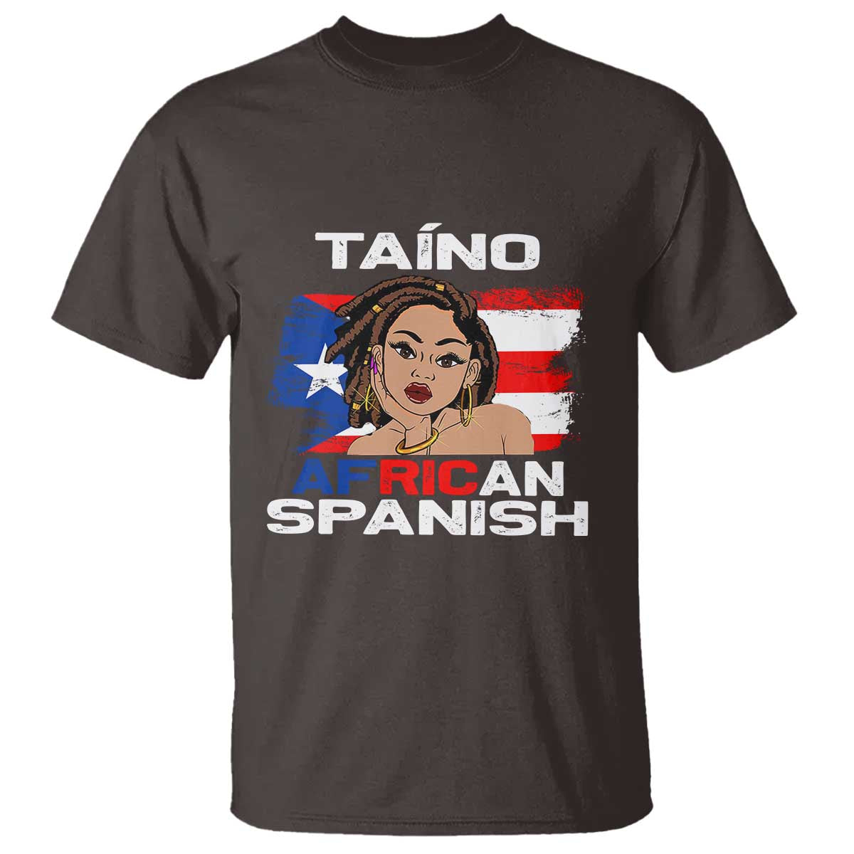 Afro Puerto Rico Hispanic Heritage T Shirt Taino African Spanish Roots