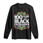 100 Years of Black Excellence 1926 2026 Long Sleeve Shirt African Tribal Pattern Heritage Celebrating Black History